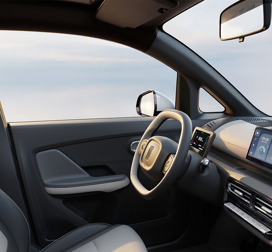 Interior — dual sun visors